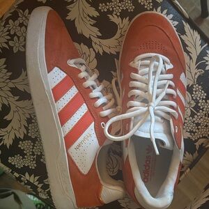 Adidas orange and White Tyshawn Jones hockey FA Sneakers men’s 11.5